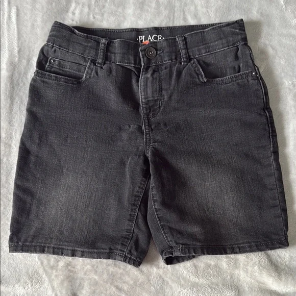 Place Denim Shorts Black and Blue Mid-Thigh - Picture 3 of 6